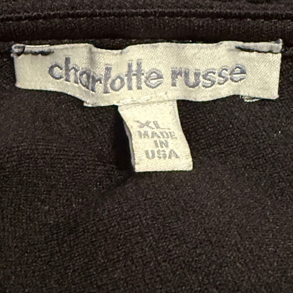 Charlotte Russe Black Romper Womens XL Y2K Made USA Sleeveless Night Out - Picture 8 of 10